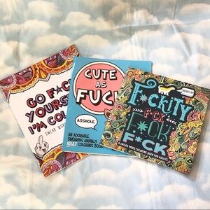 Swearing Adult Coloring Books Set Of 3